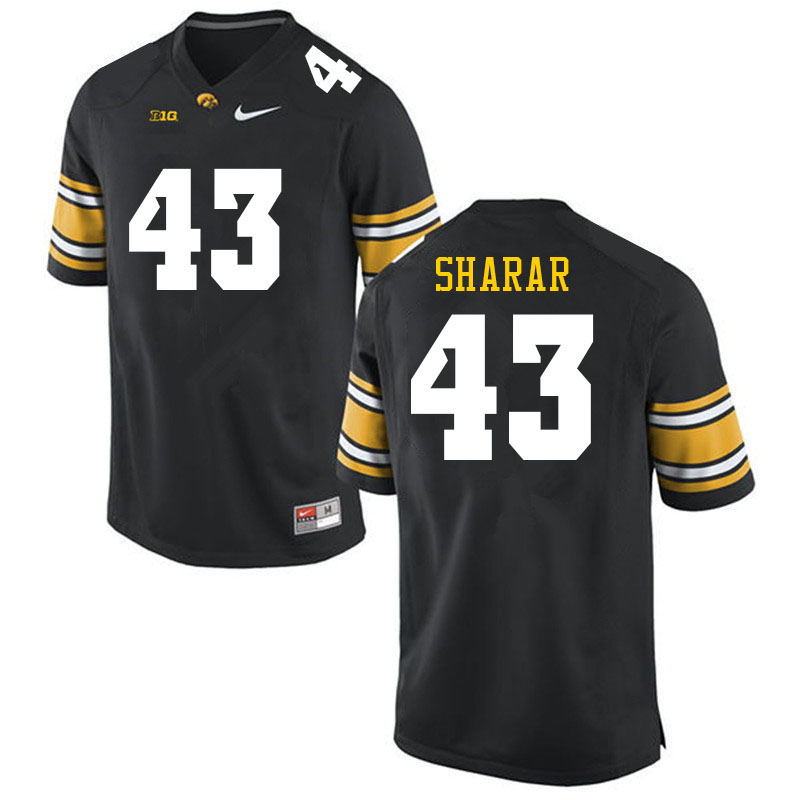 Men #43 Karson Sharar Iowa Hawkeyes College Football Jerseys Sale-Black